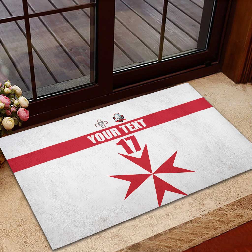 Custom Malta Rugby Rubber Doormat Maltese Cross