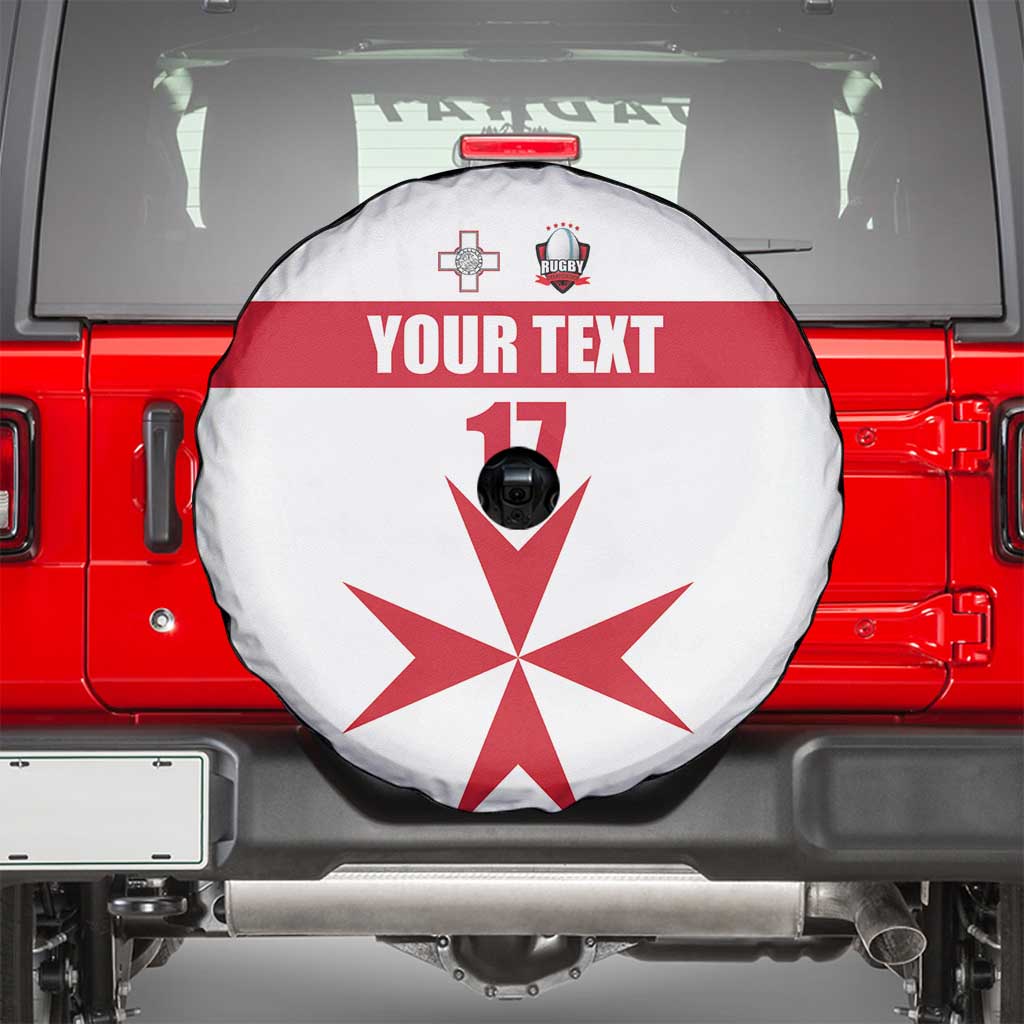 Custom Malta Rugby Spare Tire Cover Maltese Cross