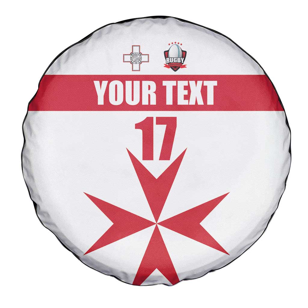 Custom Malta Rugby Spare Tire Cover Maltese Cross