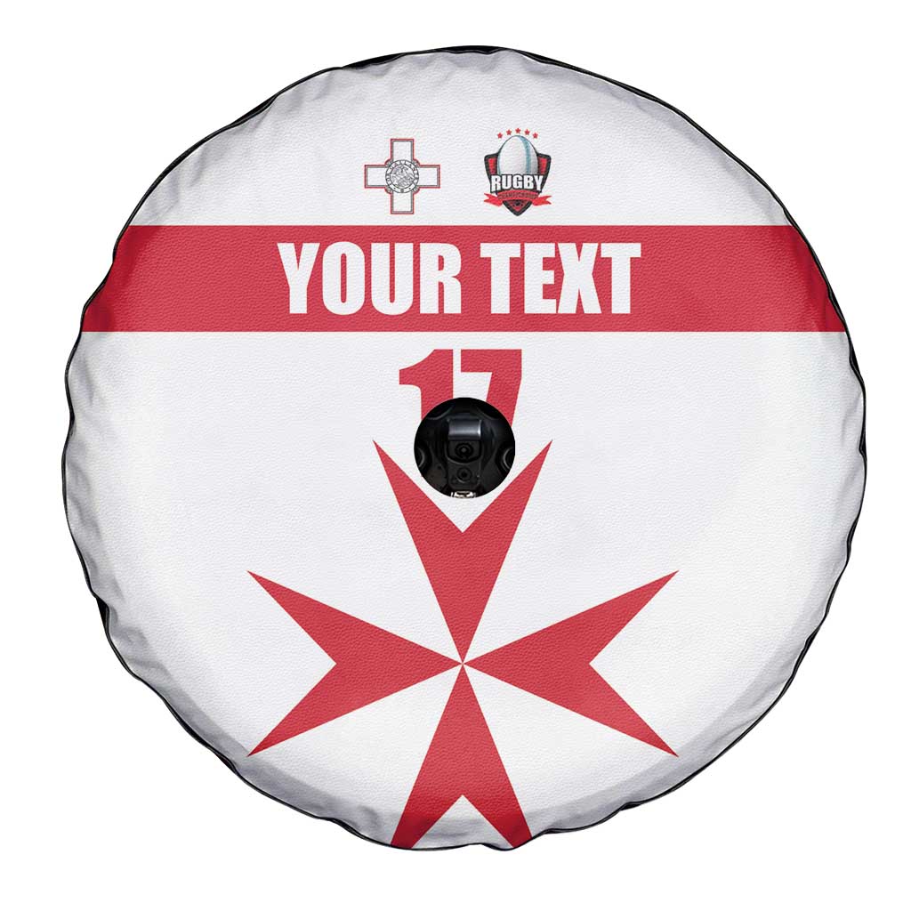 Custom Malta Rugby Spare Tire Cover Maltese Cross