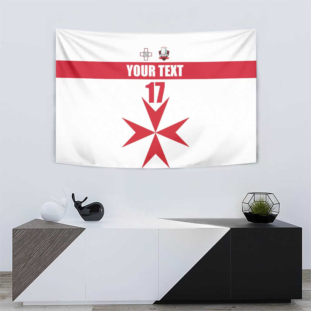 Custom Malta Rugby Tapestry Maltese Cross
