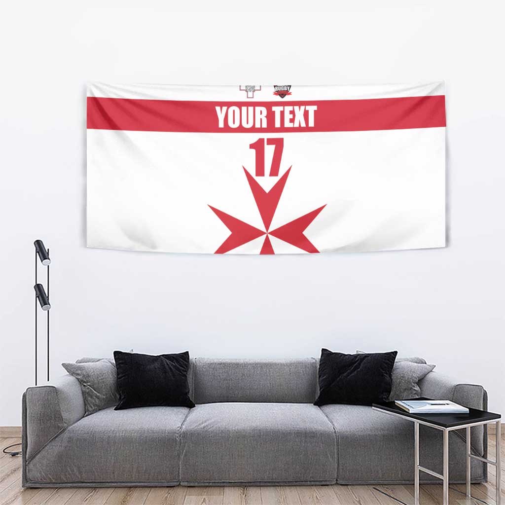 Custom Malta Rugby Tapestry Maltese Cross