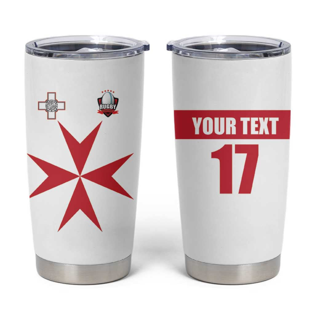 Custom Malta Rugby Tumbler Cup Maltese Cross