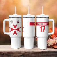 Custom Malta Rugby Tumbler With Handle Maltese Cross
