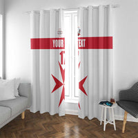 Custom Malta Rugby Window Curtain Maltese Cross