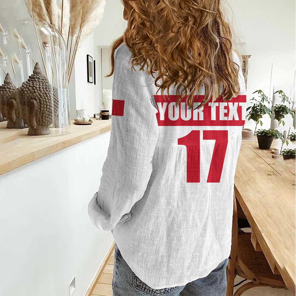 Custom Malta Rugby Women Casual Shirt Maltese Cross