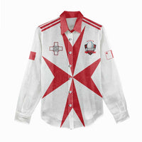 Custom Malta Rugby Women Casual Shirt Maltese Cross