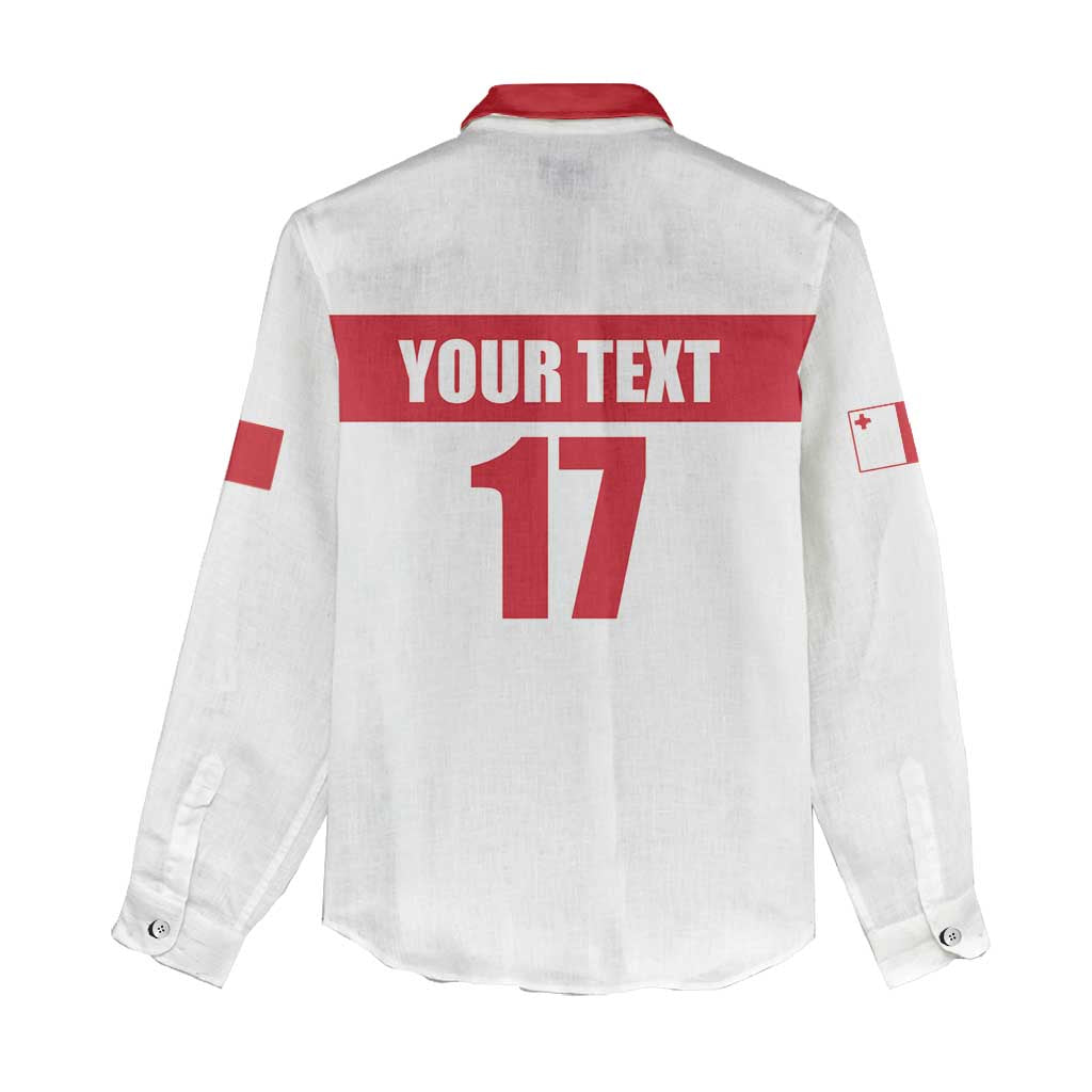 Custom Malta Rugby Women Casual Shirt Maltese Cross