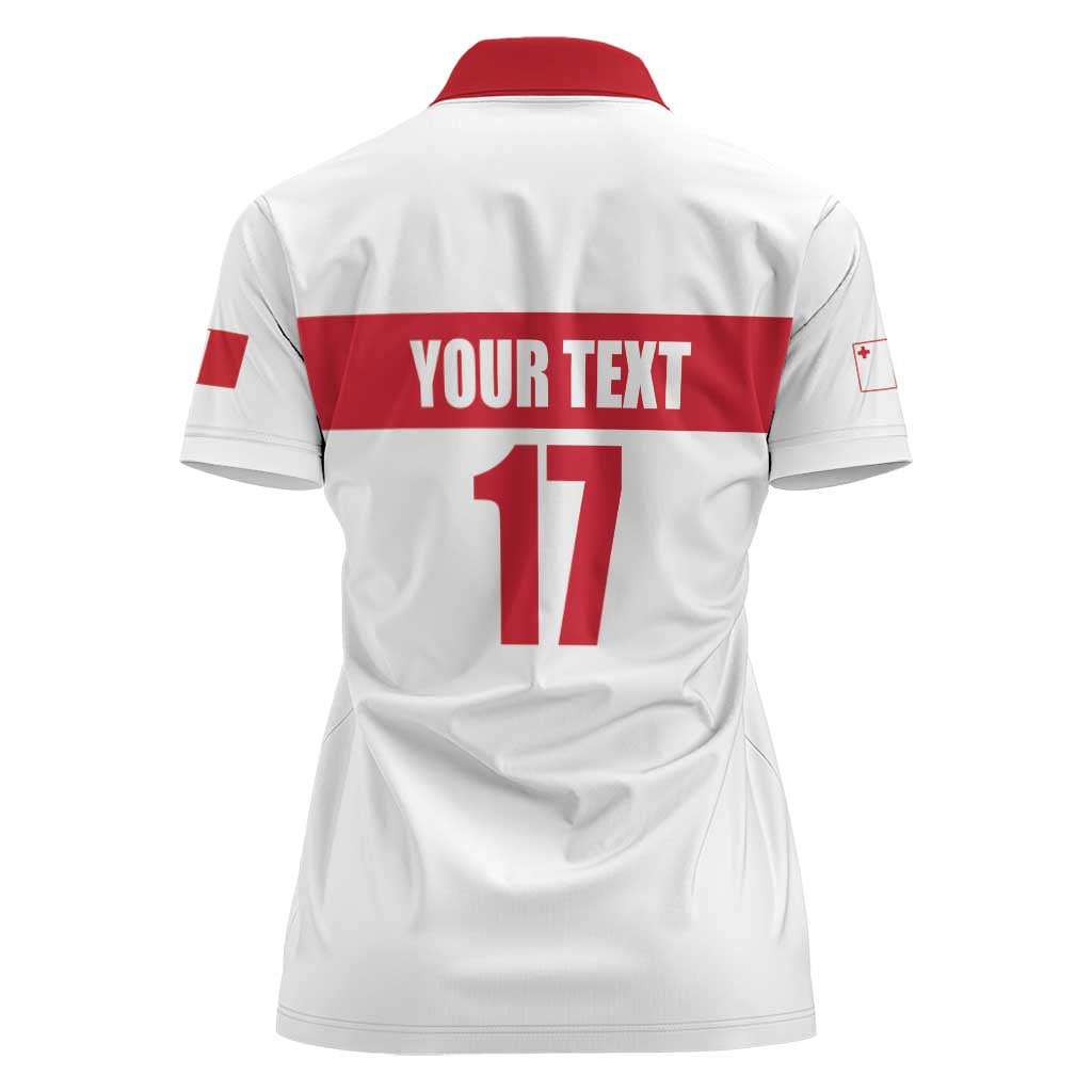 Custom Malta Rugby Women Polo Shirt Maltese Cross