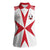 Custom Malta Rugby Women Sleeveless Polo Shirt Maltese Cross