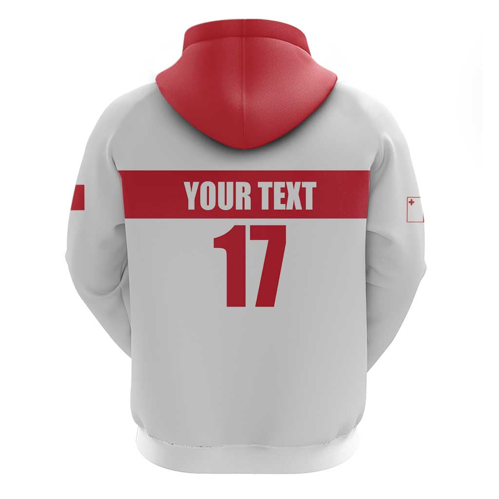 Custom Malta Rugby Zip Hoodie Maltese Cross