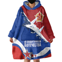 Russia 23th February Wearable Blanket Hoodie Defender of the Fatherland Day LT17 - Wonder Print Shop