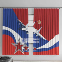 Russia 23th February Window Curtain Defender of the Fatherland Day LT17 - Wonder Print Shop