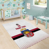Custom Latvia Ice Hockey Champions Area Rug Come on Latvija White style