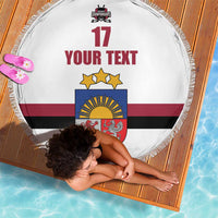 Custom Latvia Ice Hockey Champions Beach Blanket Come on Latvija White style