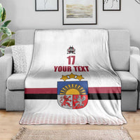 Custom Latvia Ice Hockey Champions Blanket Come on Latvija White style