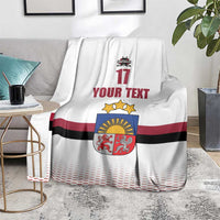 Custom Latvia Ice Hockey Champions Blanket Come on Latvija White style