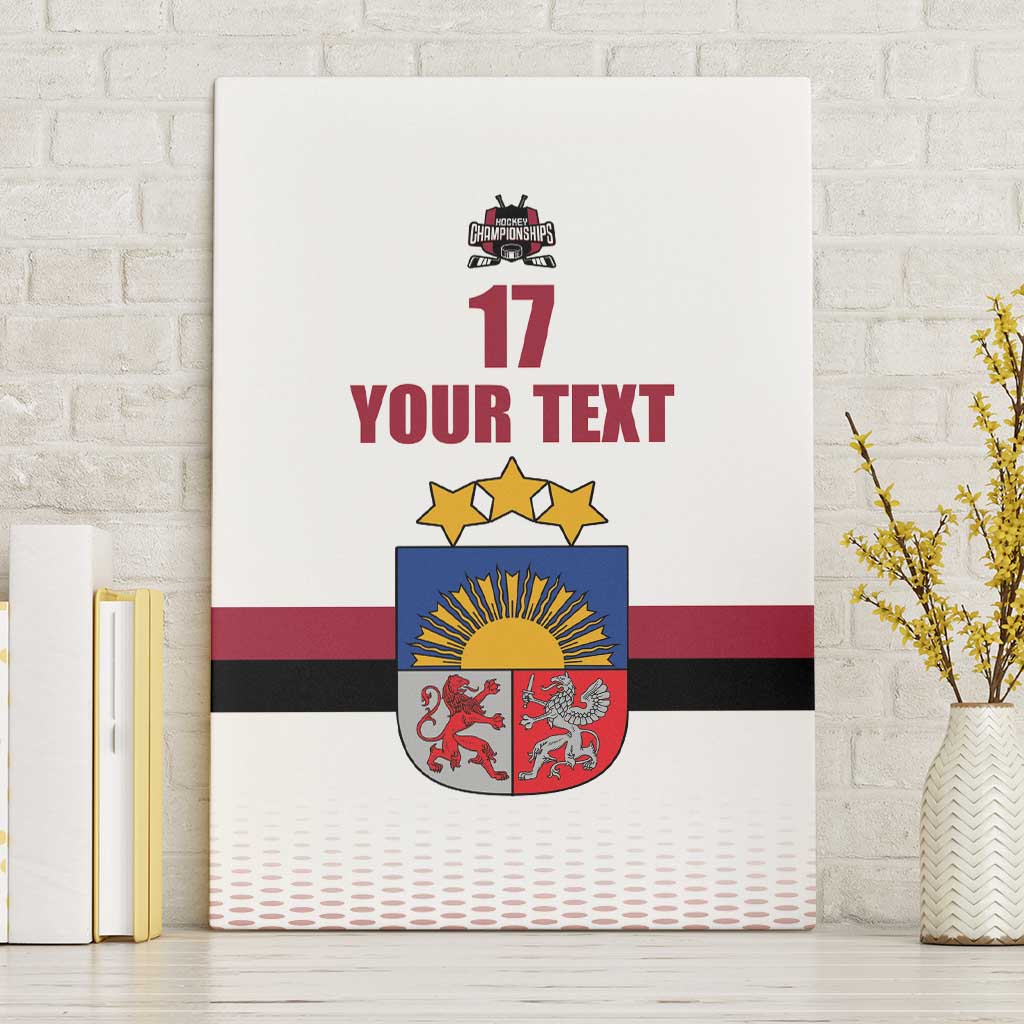 Custom Latvia Ice Hockey Champions Canvas Wall Art Come on Latvija White style
