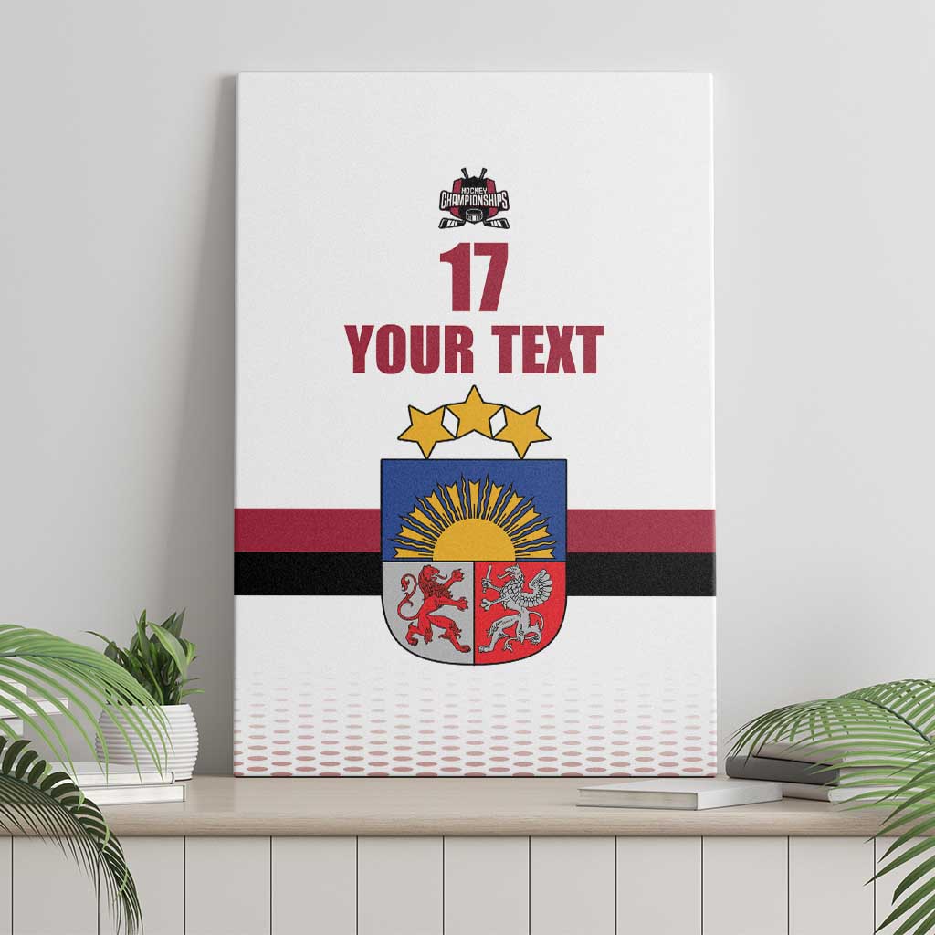 Custom Latvia Ice Hockey Champions Canvas Wall Art Come on Latvija White style