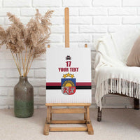 Custom Latvia Ice Hockey Champions Canvas Wall Art Come on Latvija White style