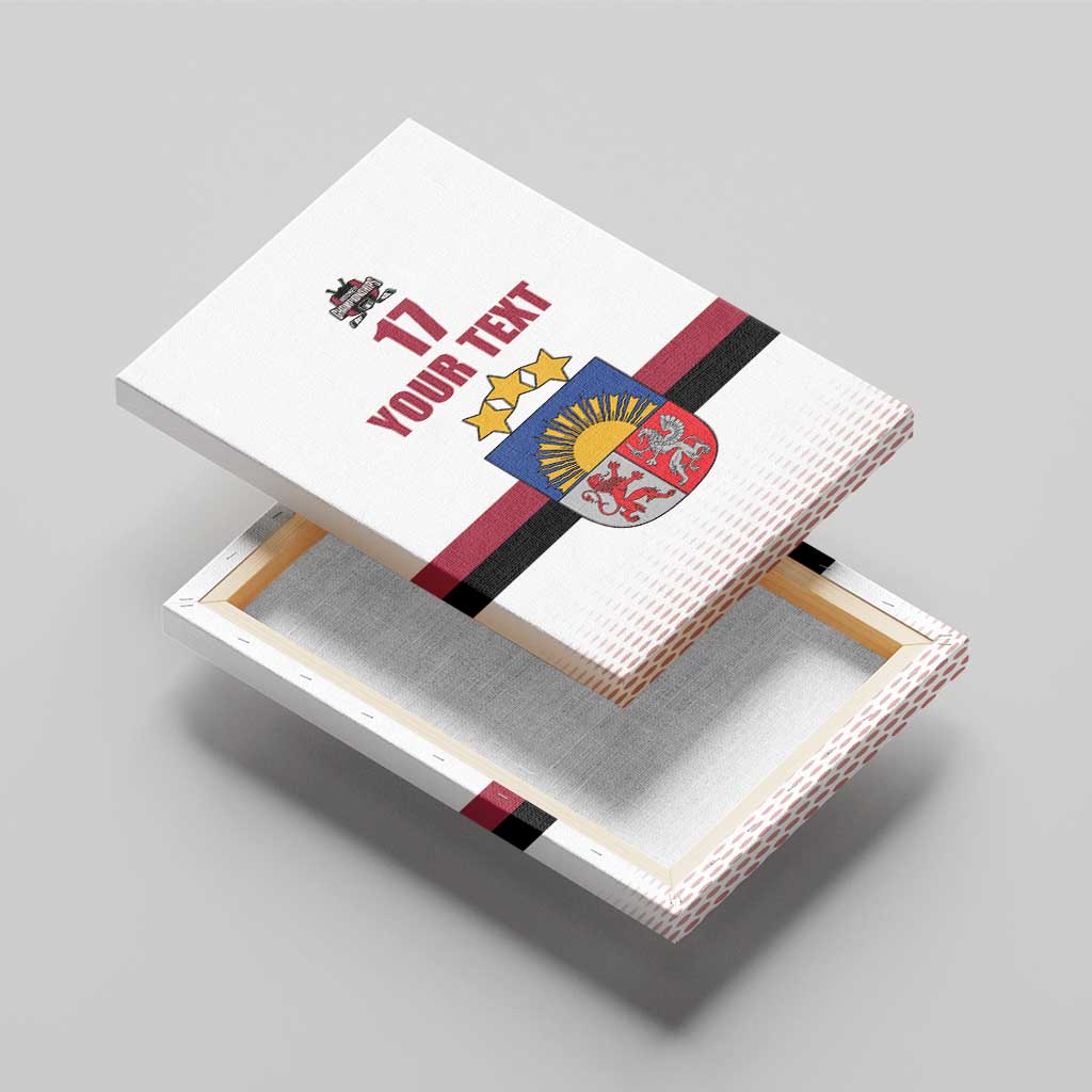 Custom Latvia Ice Hockey Champions Canvas Wall Art Come on Latvija White style
