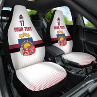 Custom Latvia Ice Hockey Champions Car Seat Cover Come on Latvija White style
