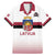 Custom Latvia Ice Hockey Champions Family Matching Mermaid Dress and Hawaiian Shirt Come on Latvija White style