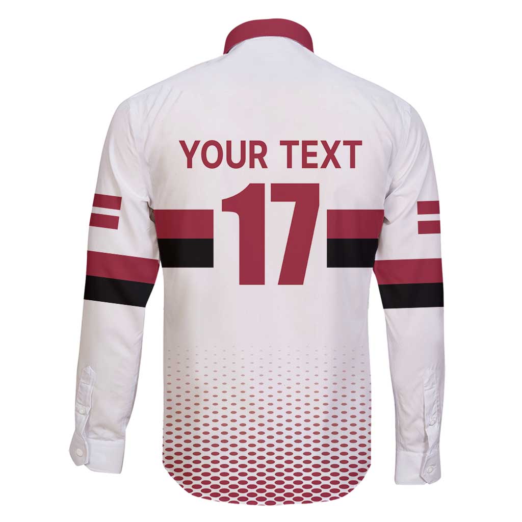 Custom Latvia Ice Hockey Champions Family Matching Summer Maxi Dress and Hawaiian Shirt Come on Latvija White style