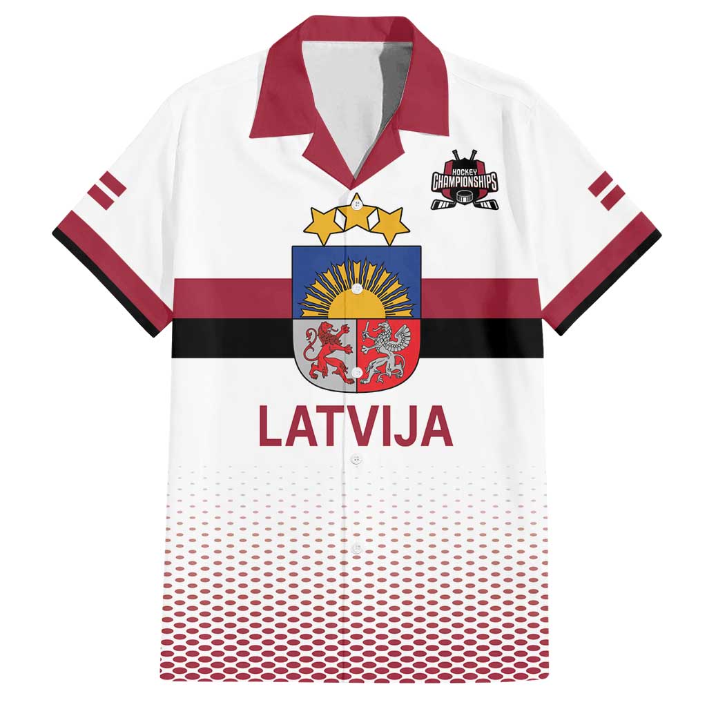 Custom Latvia Ice Hockey Champions Family Matching Tank Maxi Dress and Hawaiian Shirt Come on Latvija White style