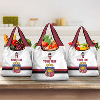 Custom Latvia Ice Hockey Champions Grocery Bag Come on Latvija White style