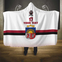 Custom Latvia Ice Hockey Champions Hooded Blanket Come on Latvija White style