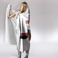 Custom Latvia Ice Hockey Champions Hooded Blanket Come on Latvija White style