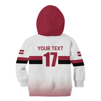 Custom Latvia Ice Hockey Champions Kid Hoodie Come on Latvija White style