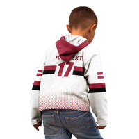 Custom Latvia Ice Hockey Champions Kid Hoodie Come on Latvija White style