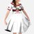 Custom Latvia Ice Hockey Champions Kid Short Sleeve Dress Come on Latvija White style