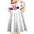 Custom Latvia Ice Hockey Champions Kid Short Sleeve Dress Come on Latvija White style