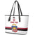 Custom Latvia Ice Hockey Champions Leather Tote Bag Come on Latvija White style