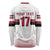 Custom Latvia Ice Hockey Champions Long Sleeve Shirt Come on Latvija White style