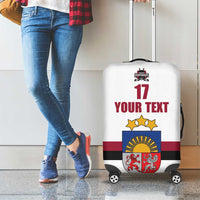 Custom Latvia Ice Hockey Champions Luggage Cover Come on Latvija White style