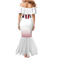 Custom Latvia Ice Hockey Champions Mermaid Dress Come on Latvija White style