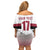 Custom Latvia Ice Hockey Champions Off Shoulder Short Dress Come on Latvija White style