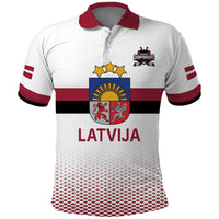 Custom Latvia Ice Hockey Champions Polo Shirt Come on Latvija White style