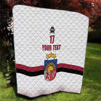 Custom Latvia Ice Hockey Champions Quilt Come on Latvija White style