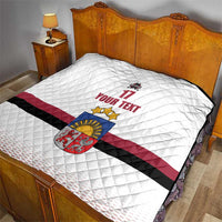 Custom Latvia Ice Hockey Champions Quilt Come on Latvija White style