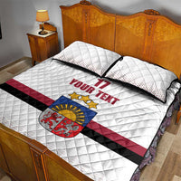 Custom Latvia Ice Hockey Champions Quilt Bed Set Come on Latvija White style