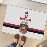 Custom Latvia Ice Hockey Champions Rubber Doormat Come on Latvija White style