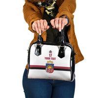 Custom Latvia Ice Hockey Champions Shoulder Handbag Come on Latvija White style