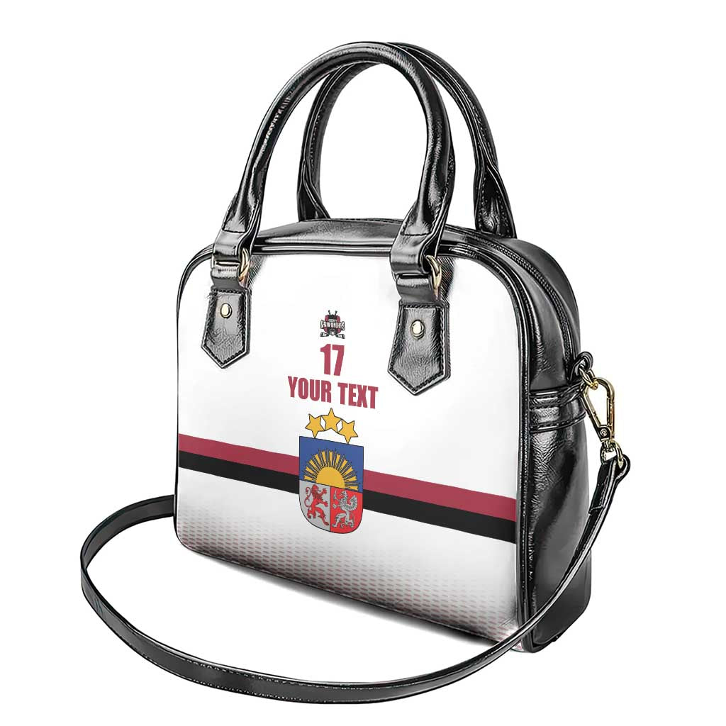 Custom Latvia Ice Hockey Champions Shoulder Handbag Come on Latvija White style