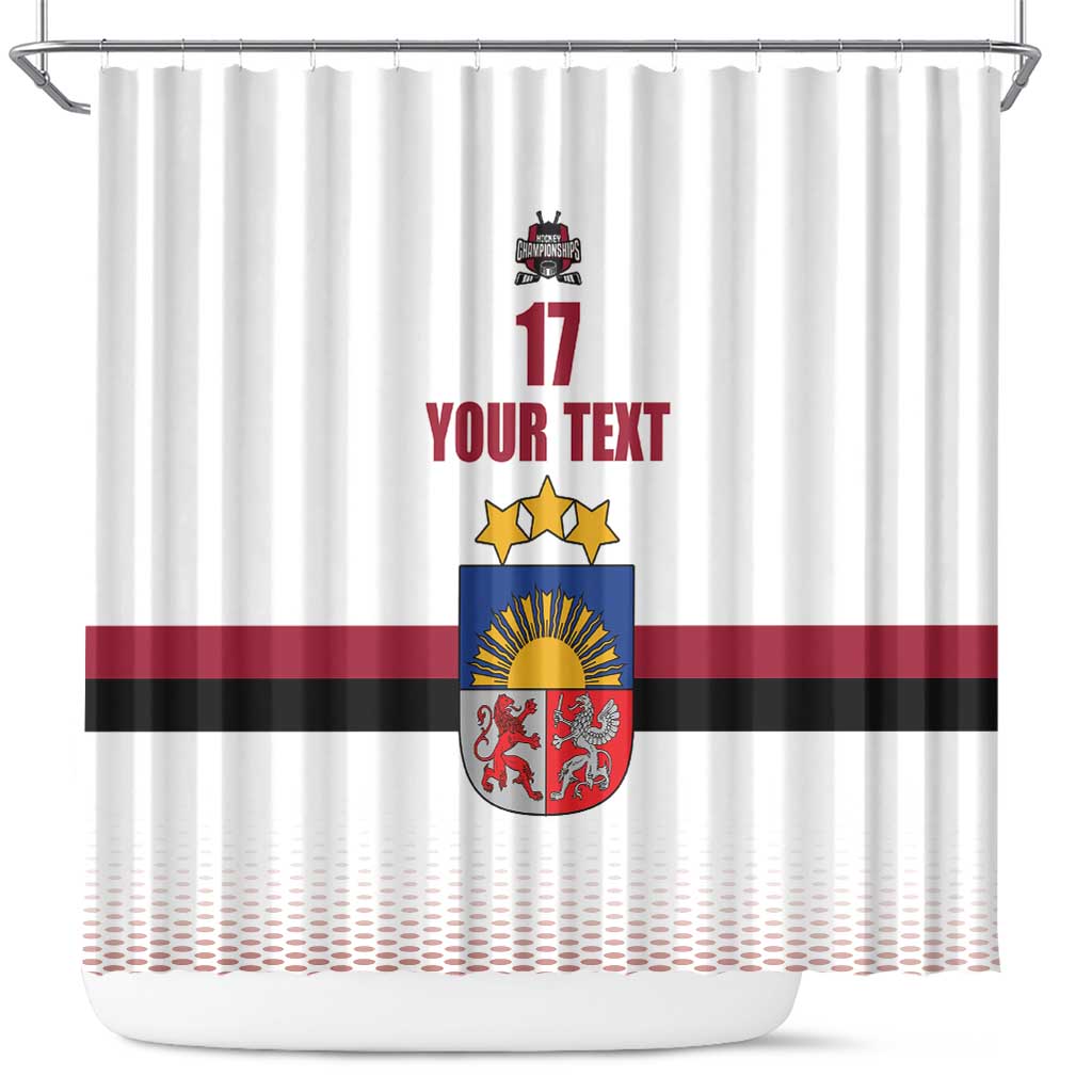 Custom Latvia Ice Hockey Champions Shower Curtain Come on Latvija White style