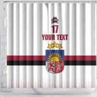 Custom Latvia Ice Hockey Champions Shower Curtain Come on Latvija White style